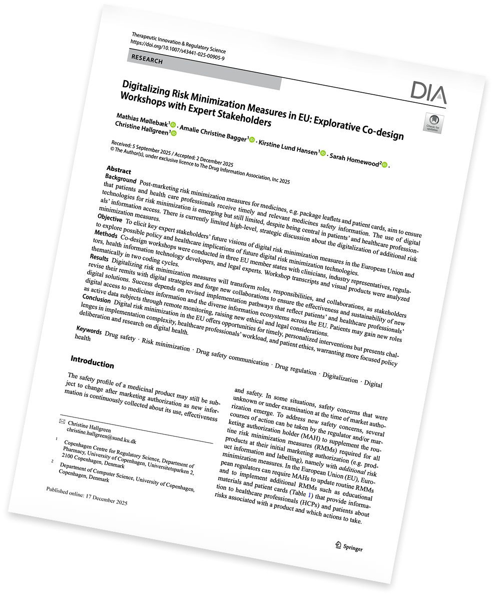 Published article: Digitalizing Risk Minimization Measures in EU
